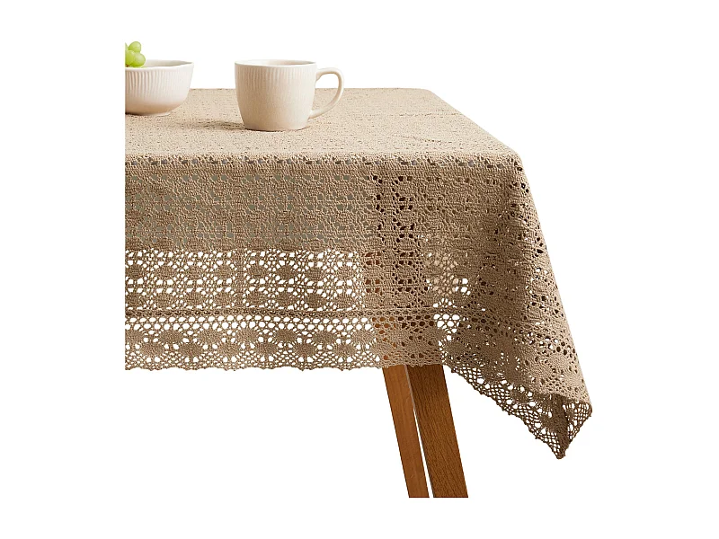 Tischtuch Folkelips mittelbraun 150 x 220