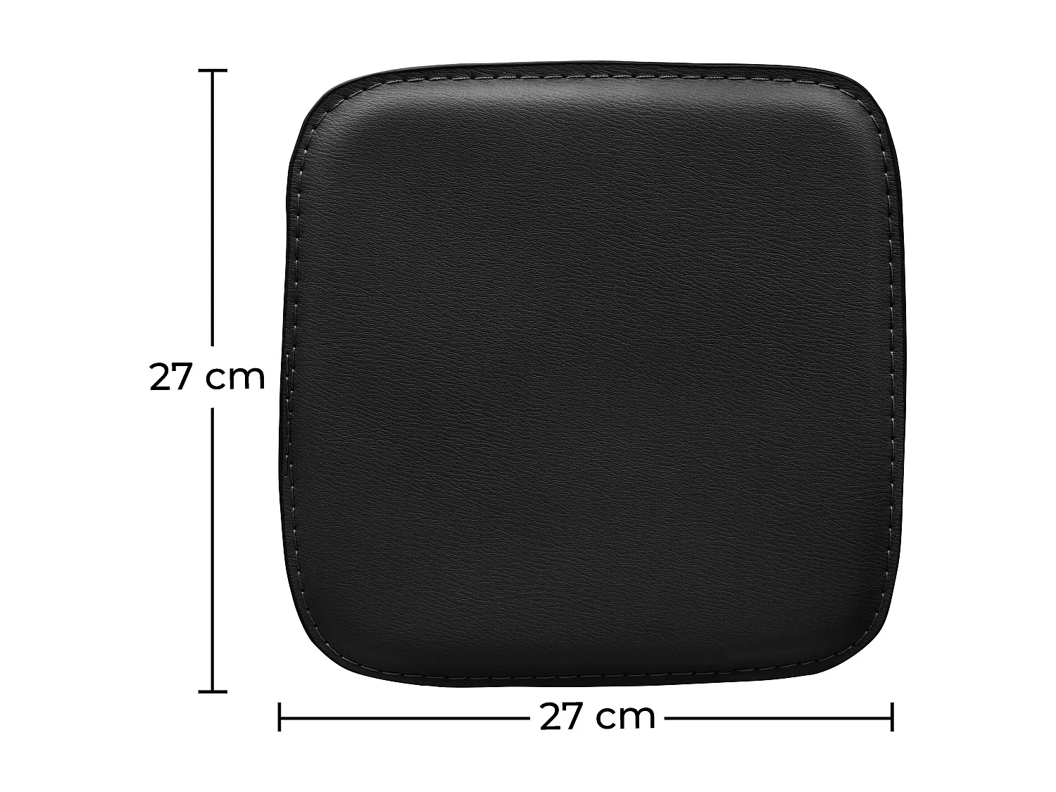 Kissen für quadratischen Hocker - Kunstleder - Stylix