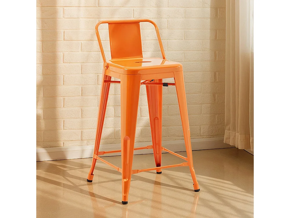 Barhocker mit Rückenlehne - Industriedesign - 60cm - New Edition - Stylix