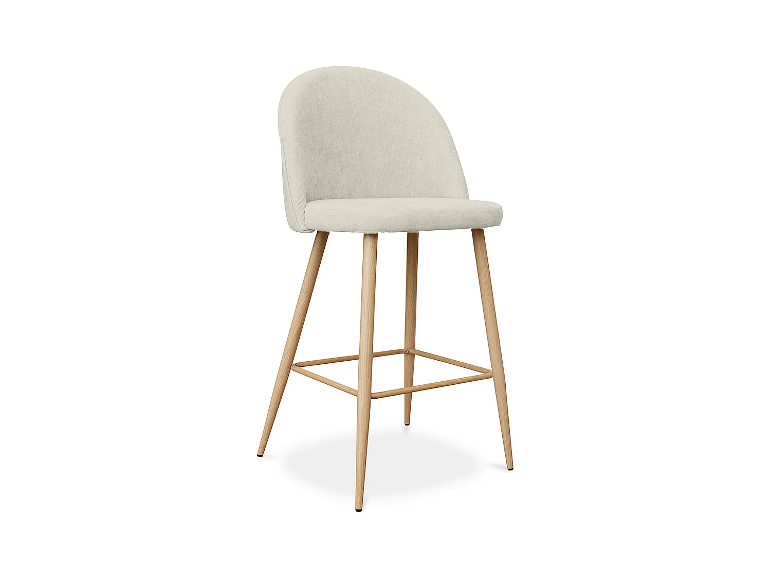 Gepolsterter Hocker aus Stoff - skandinavisches Design - 66cm - Evelyne