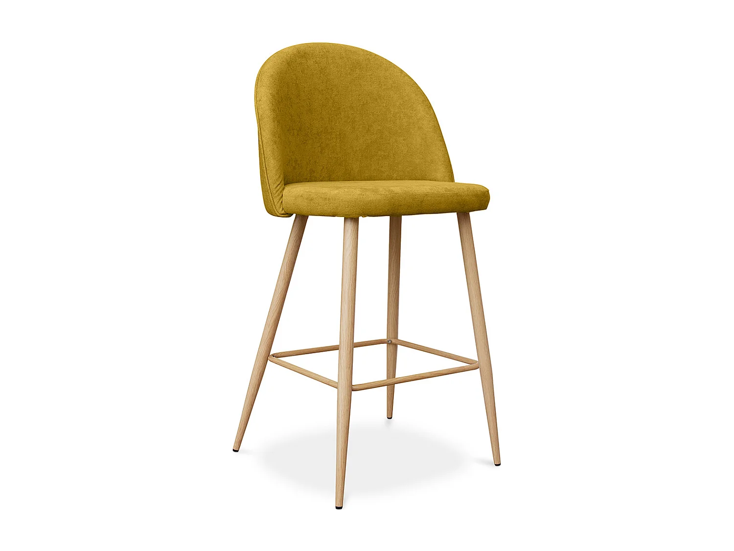 Gepolsterter Hocker aus Stoff - skandinavisches Design - 66cm - Evelyne