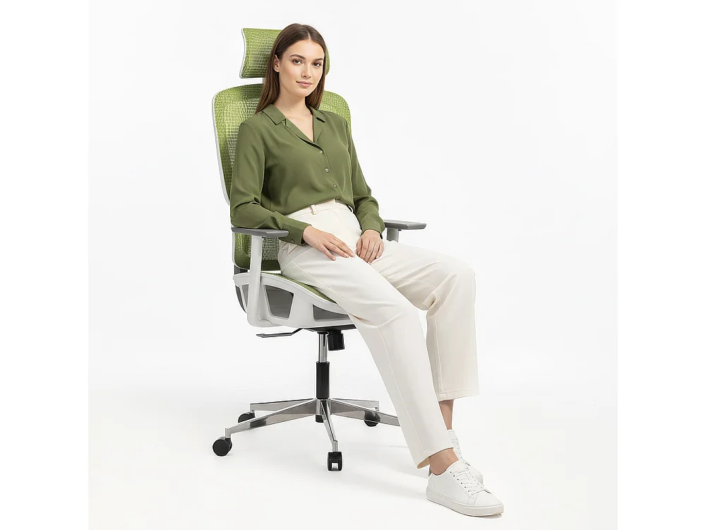 Sedia da ufficio ergonomica con ruote e braccioli - Keys