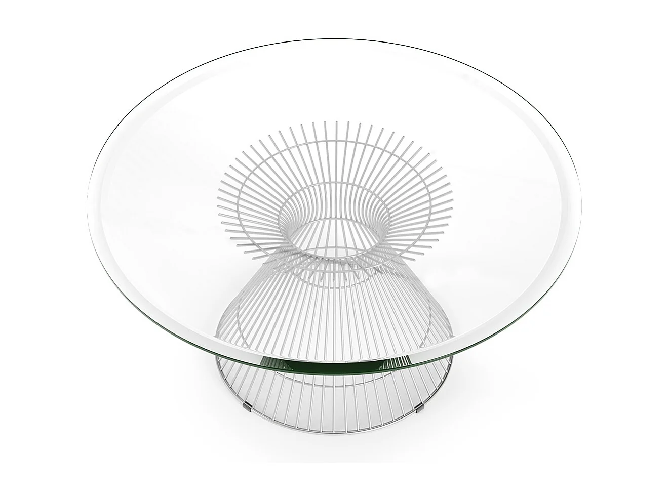 Table basse ronde - Design en verre - Barrel Acier