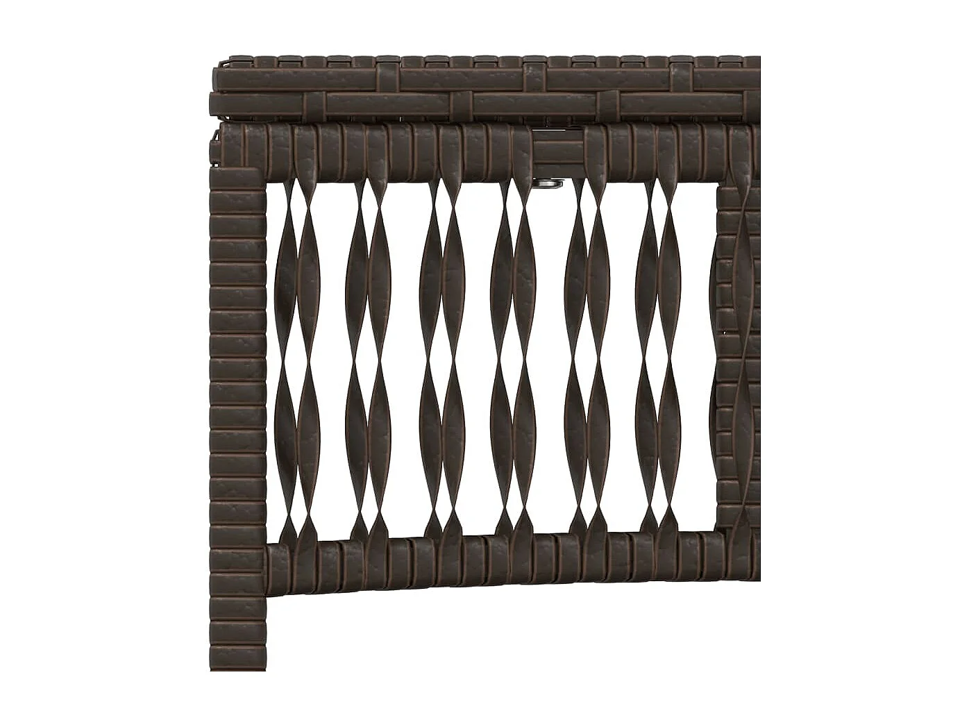 Sonnenliegen 2 Stk. mit Tisch Braun Poly Rattan