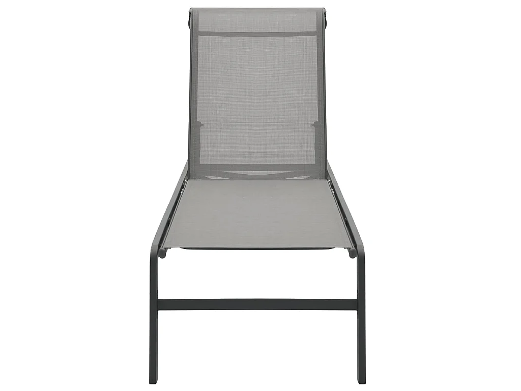 Sonnenliegen 2 Stk. mit Tisch Textilene und Stahl