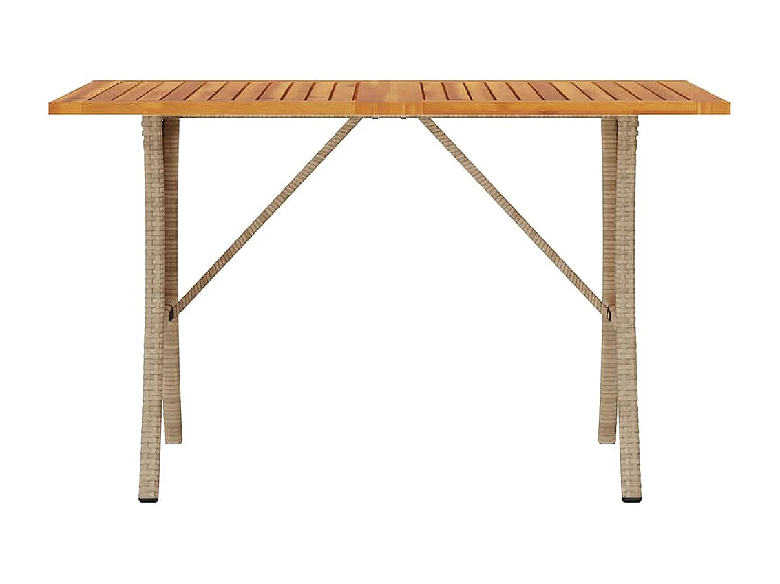 Tuinbank 3-zits met kussens & tafel poly rattan beige