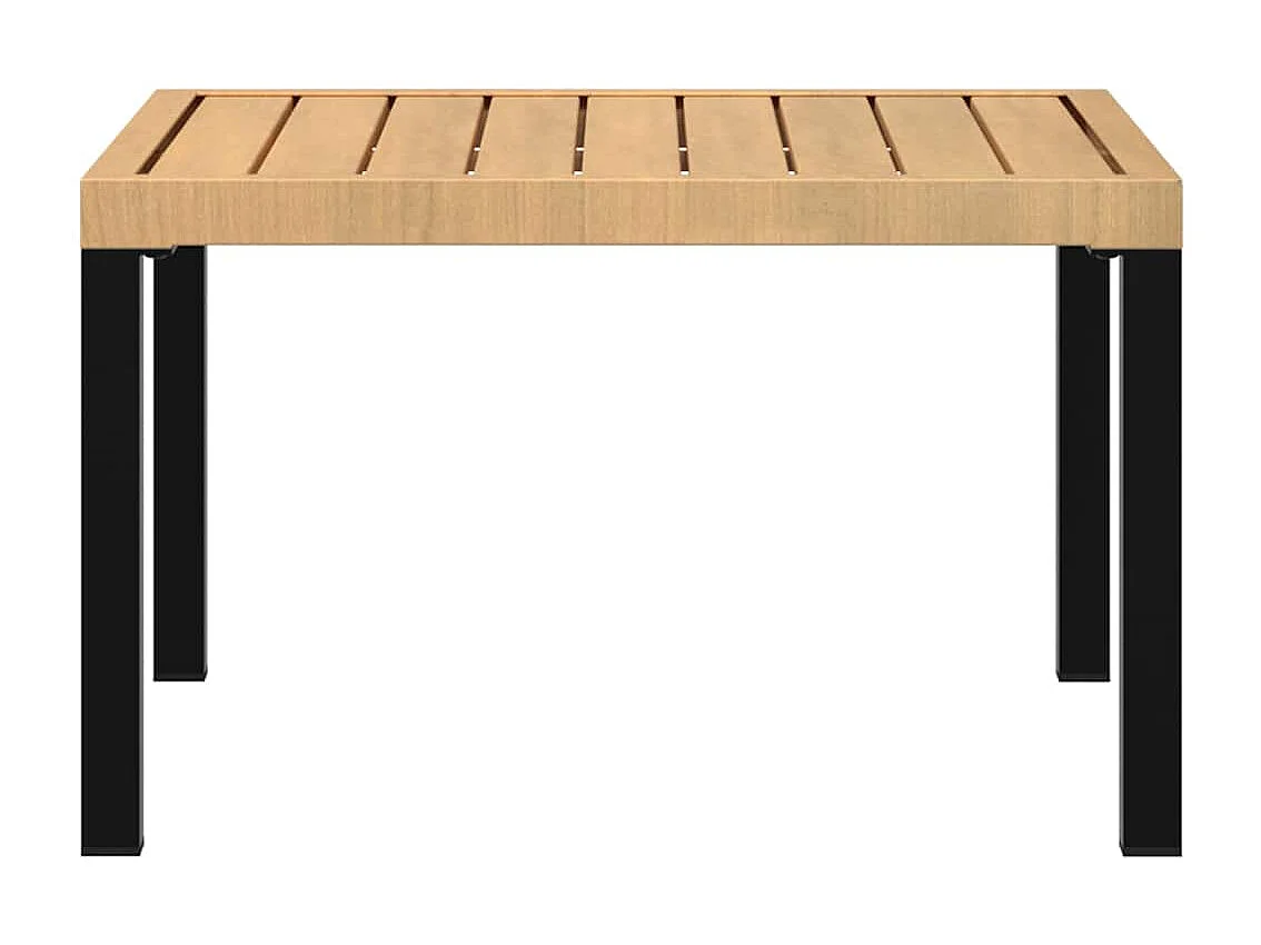 Garten-Couchtisch Schwarz 65x65x40 cm Aluminium