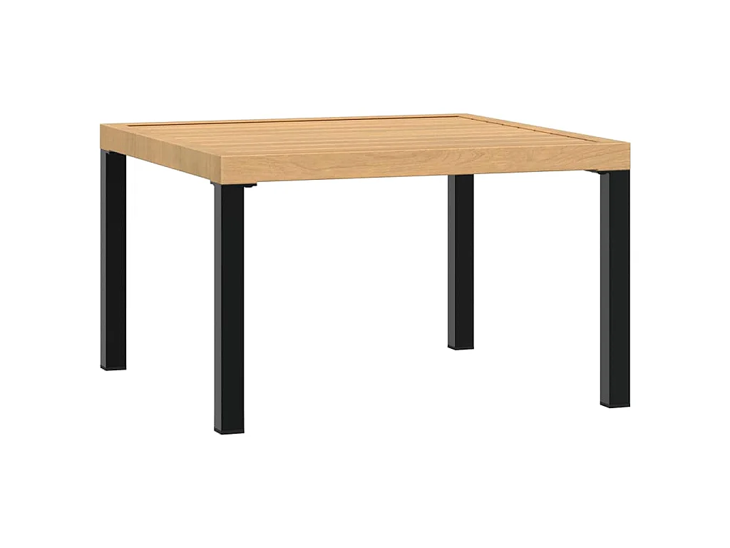 Table basse de jardin noir 65x65x40 cm aluminium