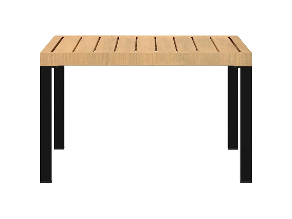 Table basse de jardin noir 65x65x40 cm aluminium