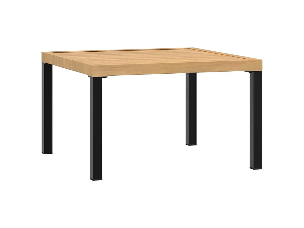 Table basse de jardin noir 65x65x40 cm aluminium