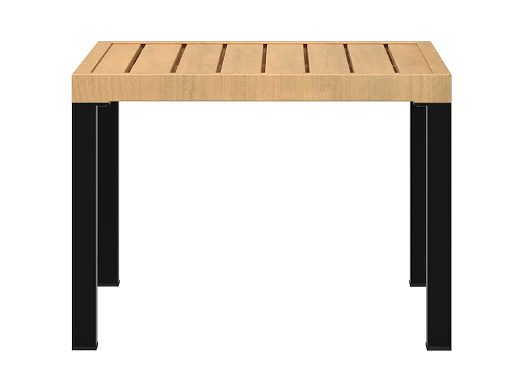Table basse de jardin noir 55x55x39,5 cm acier enduit de poudre