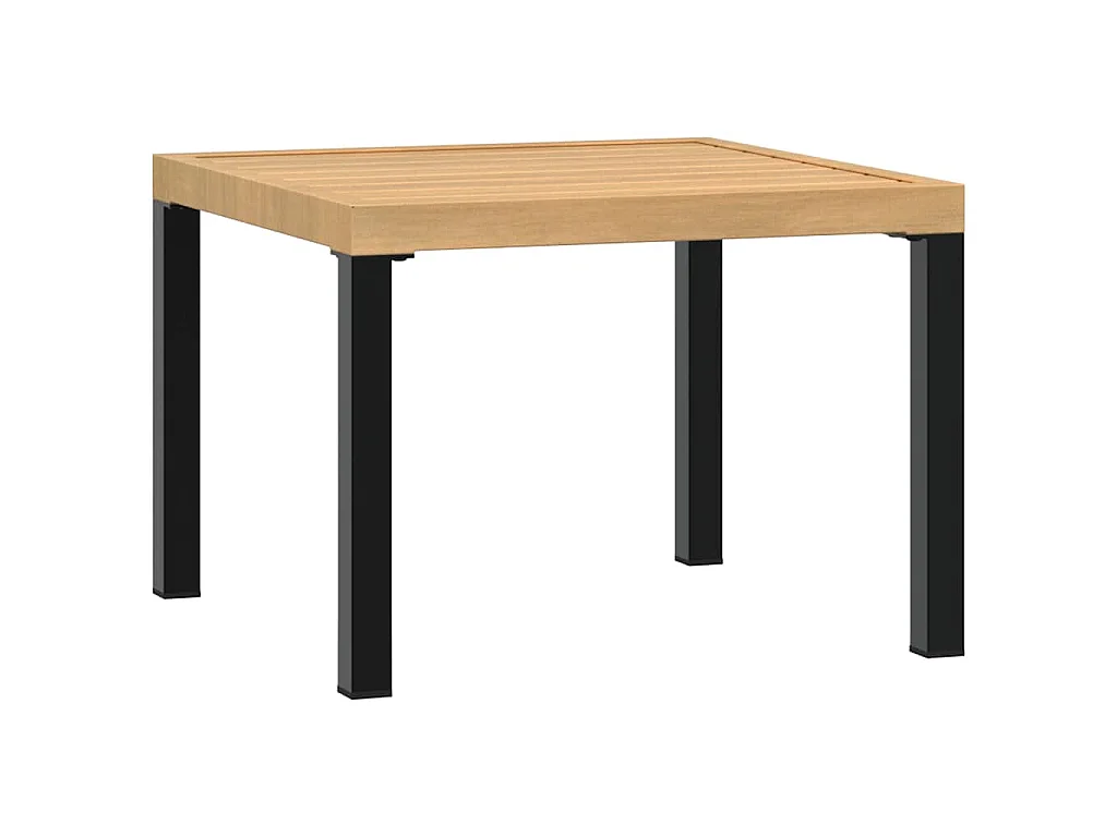 Table basse de jardin noir 55x55x39,5 cm acier enduit de poudre