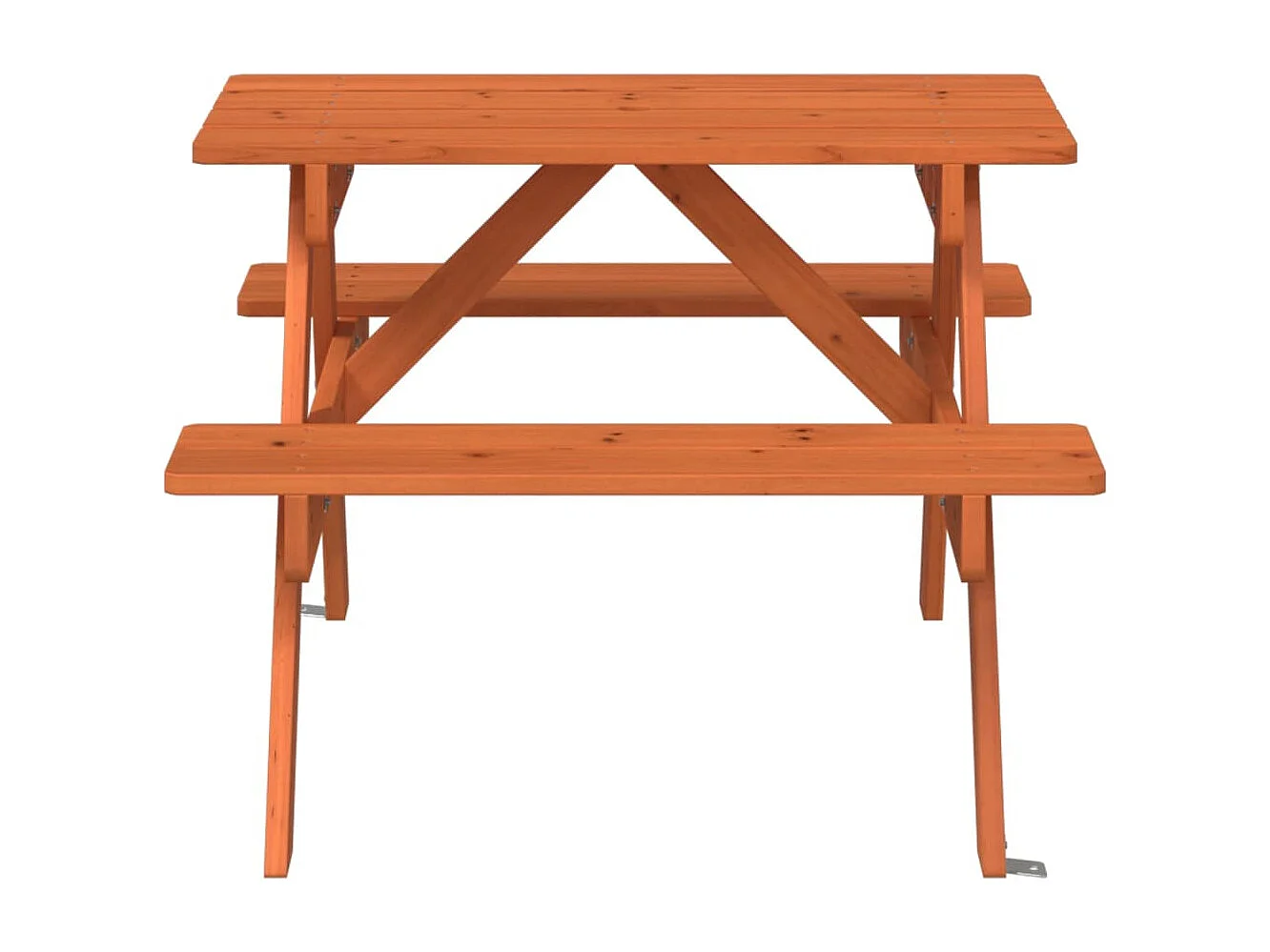Tavolo da Picnic per 4 Bambini con Foro Ombrellone Legno Abete