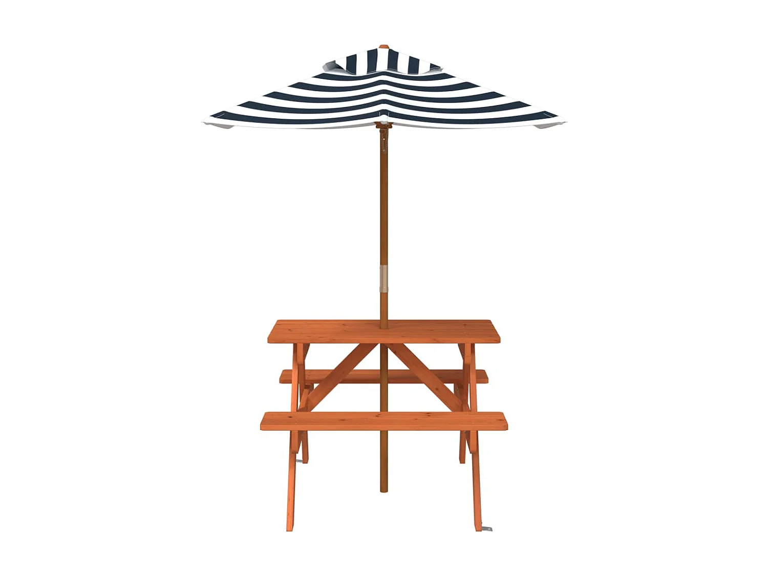 Table de pique-nique pour 4 enfants avec parasol bois de sapin