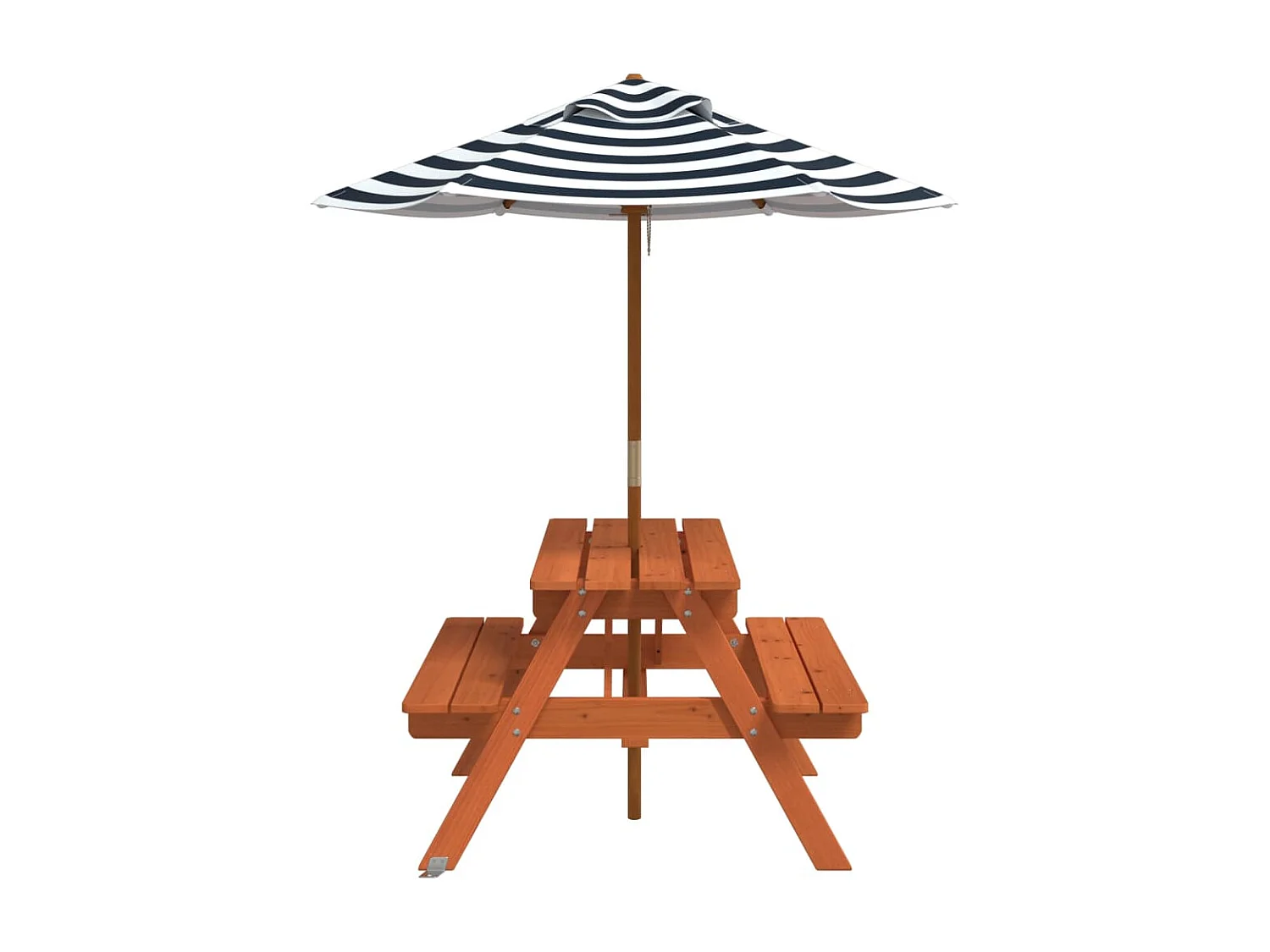 Table de pique-nique pour 4 enfants avec parasol bois de sapin