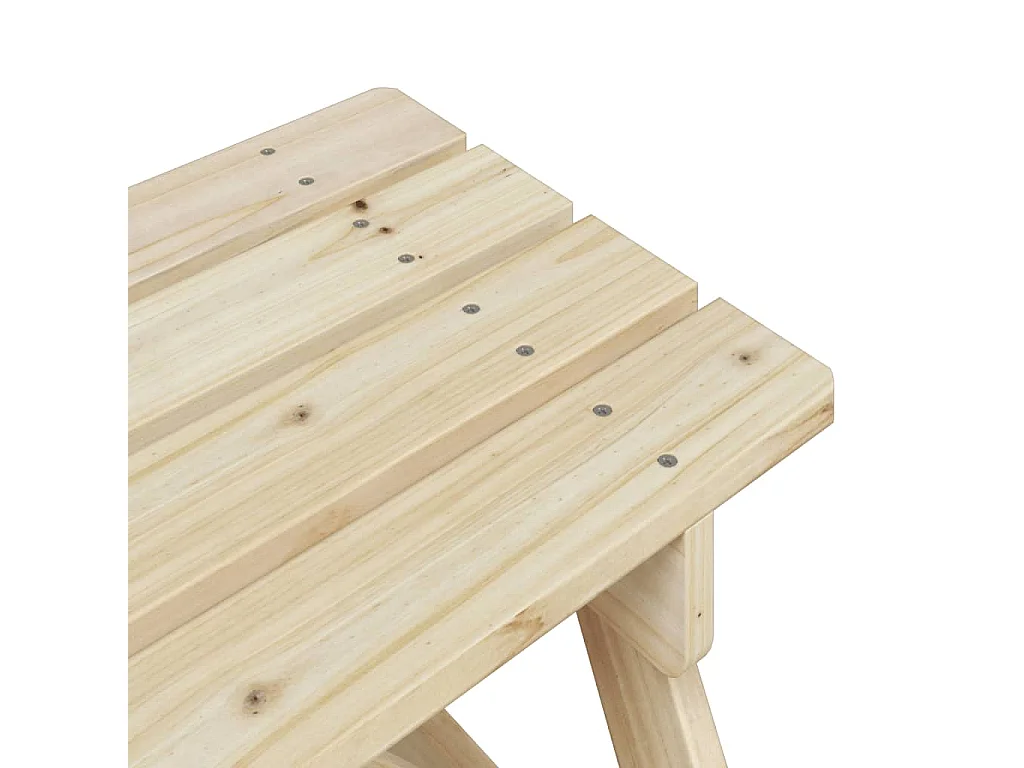 Table de pique-nique pour 4 enfants avec parasol bois de sapin