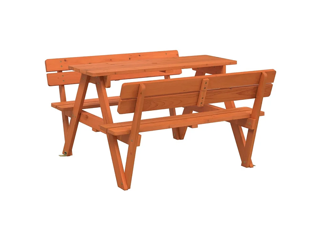 Table de pique-nique pour 4 enfants avec parasol bois de sapin