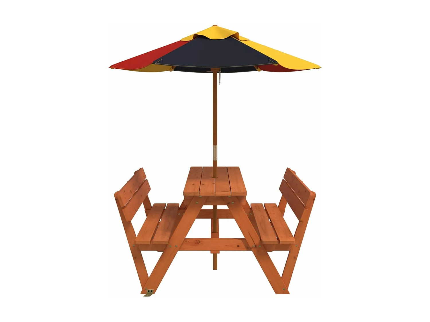 Table de pique-nique pour 4 enfants avec parasol bois de sapin