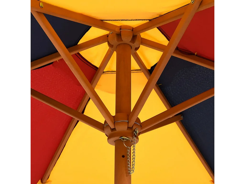 Table de pique-nique pour 4 enfants avec parasol bois de sapin