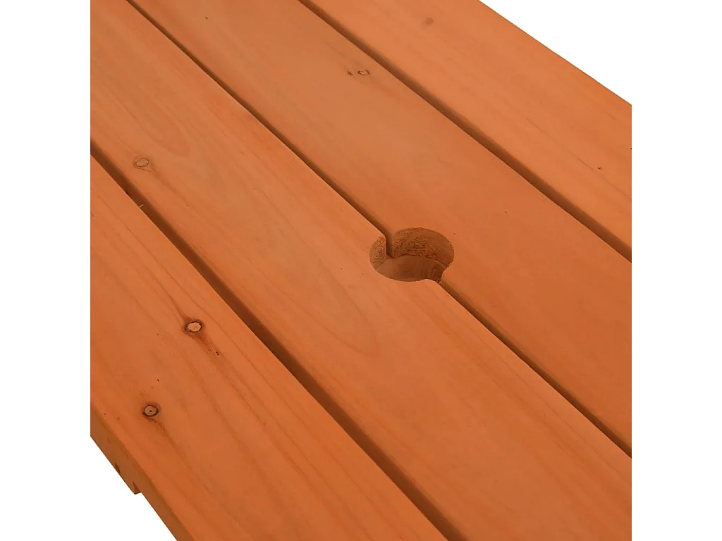 Table de pique-nique pour 4 enfants avec parasol bois de sapin