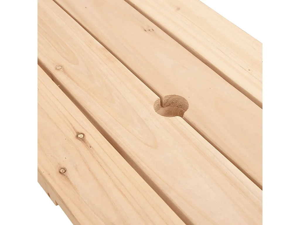 Table de pique-nique pour 4 enfants avec parasol bois de sapin