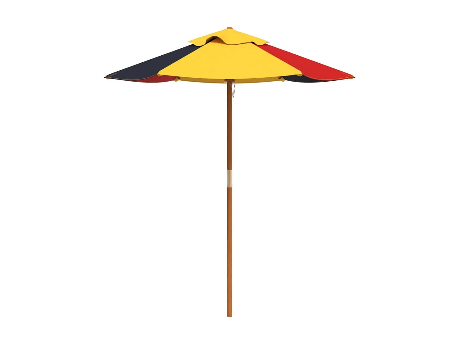 Table de pique-nique pour 4 enfants avec parasol rond sapin