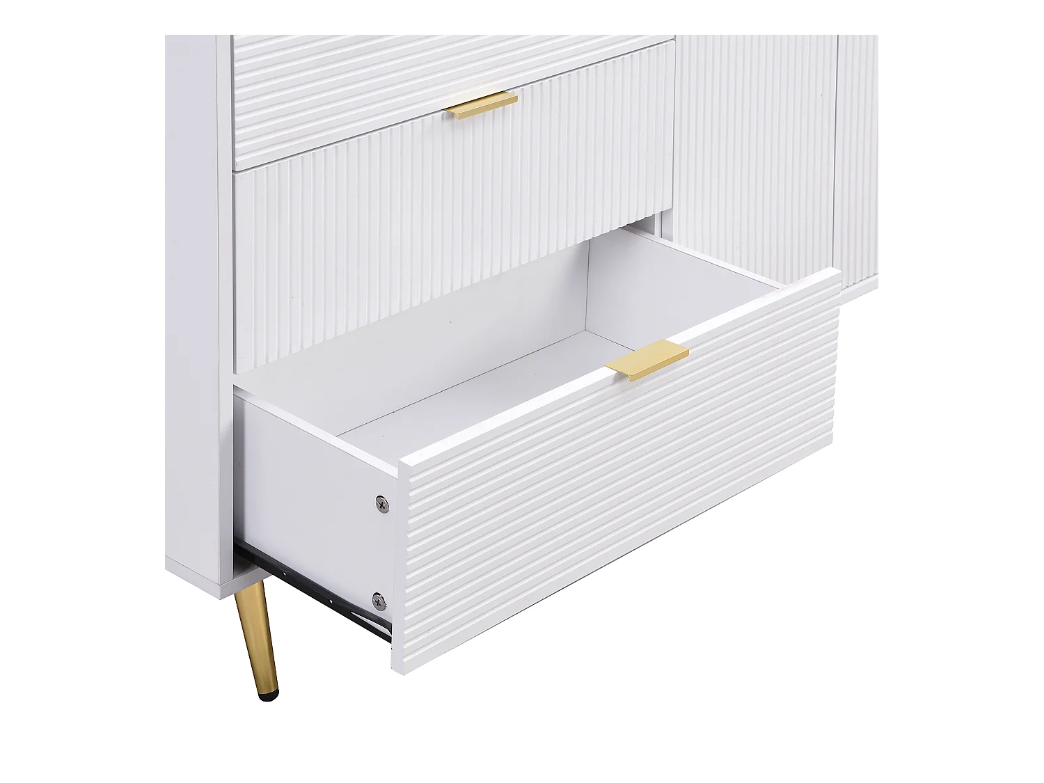 Aparador moderno - 2 puertas y 3 cajones - Blanco