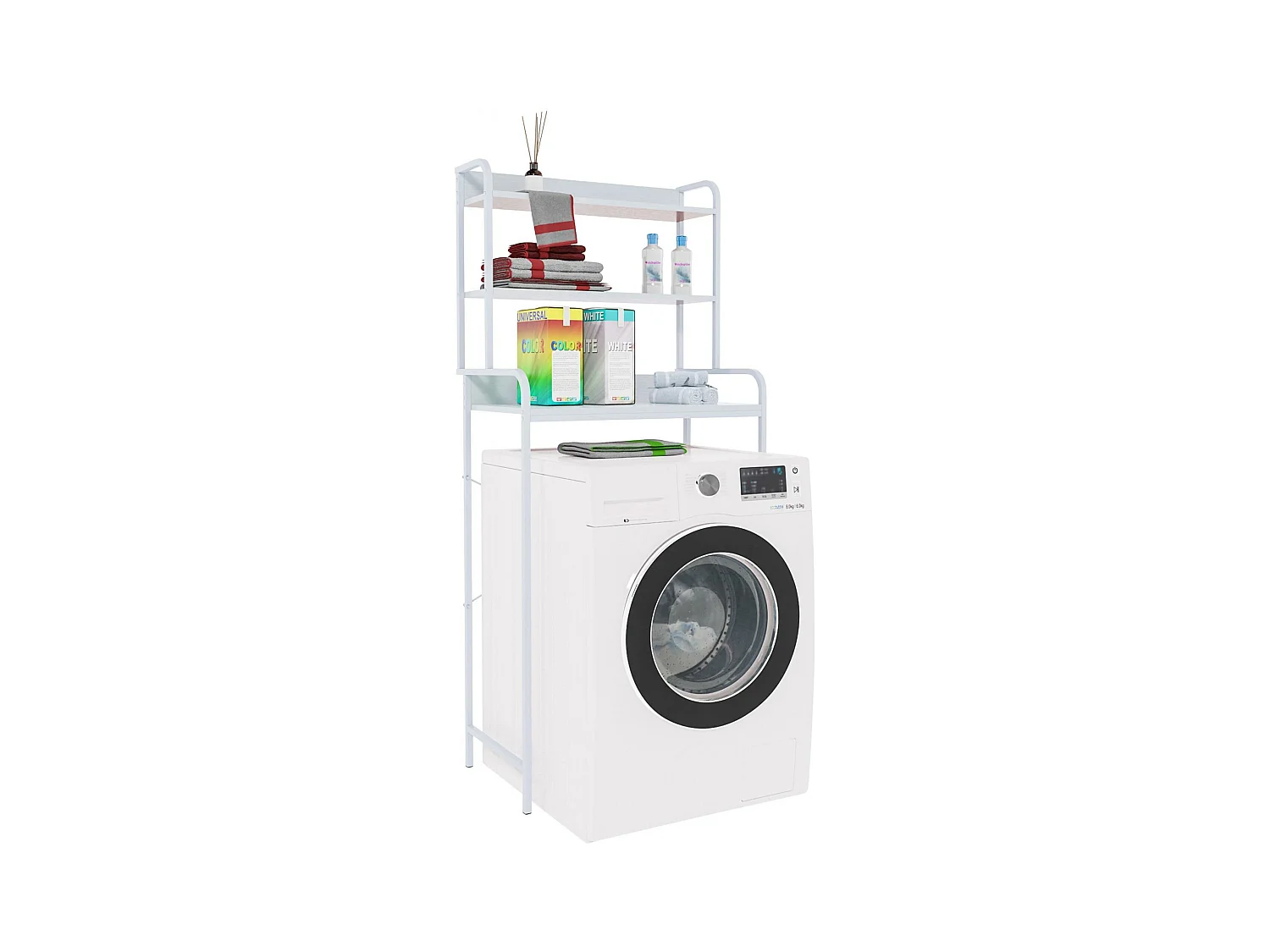 Etagère pour lave-linge Darby en métal avec 3 niveaux