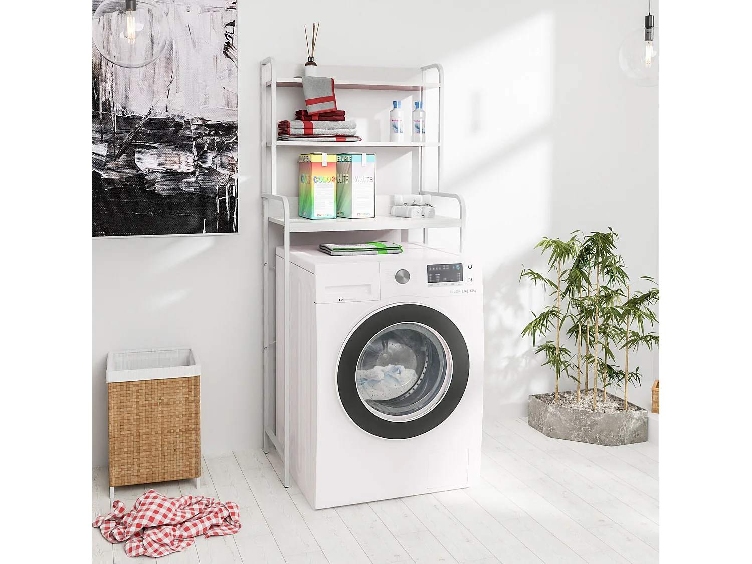 Etagère pour lave-linge Darby en métal avec 3 niveaux