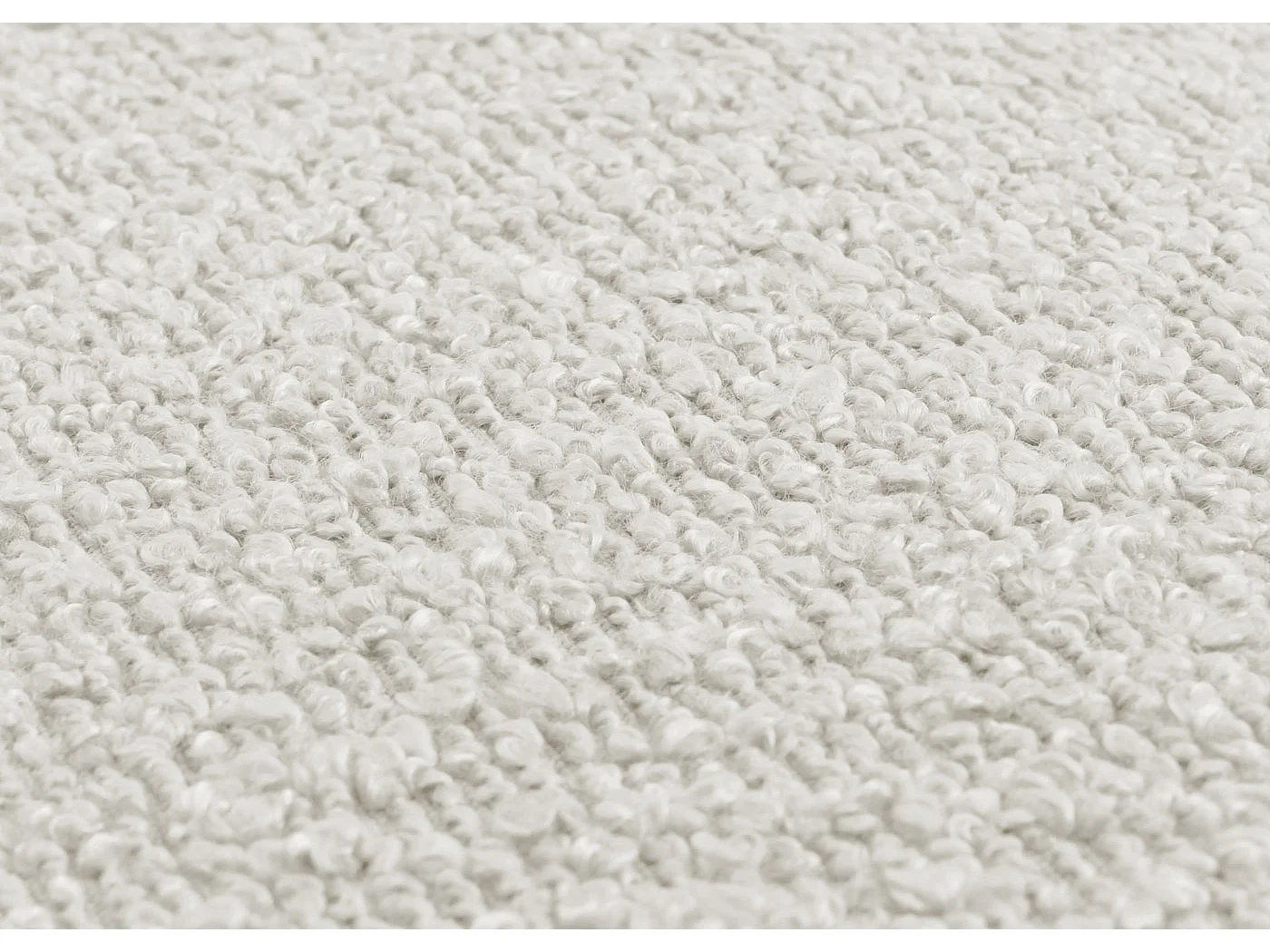 Chaise de salle à manger Littau Bouclé (lot de 4),  crème, pieds couleur naturelle