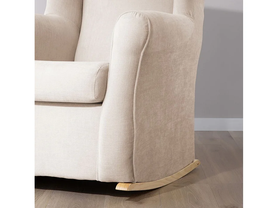 Fauteuil effet bois Beige 80x100