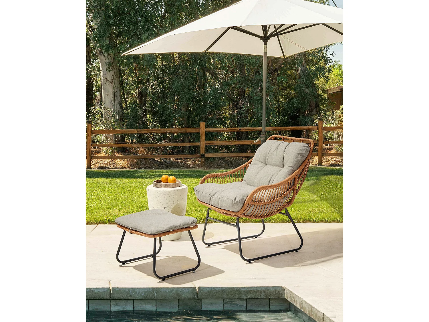 Chaise de jardin MESTRE Naturel