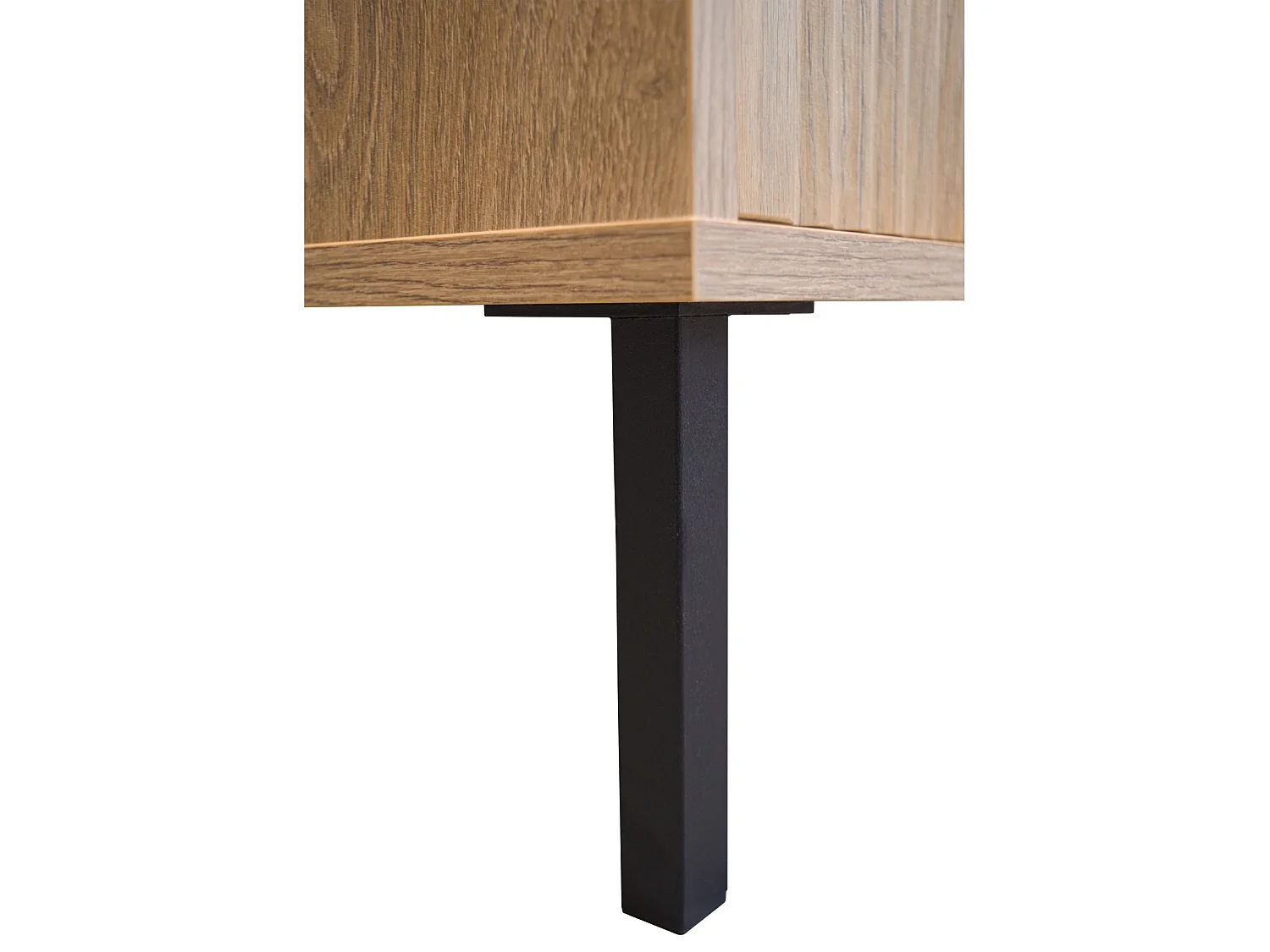Vitrinekast met 2 deuren en zwarte poten - 56 cm - evoke oak - OSAKA