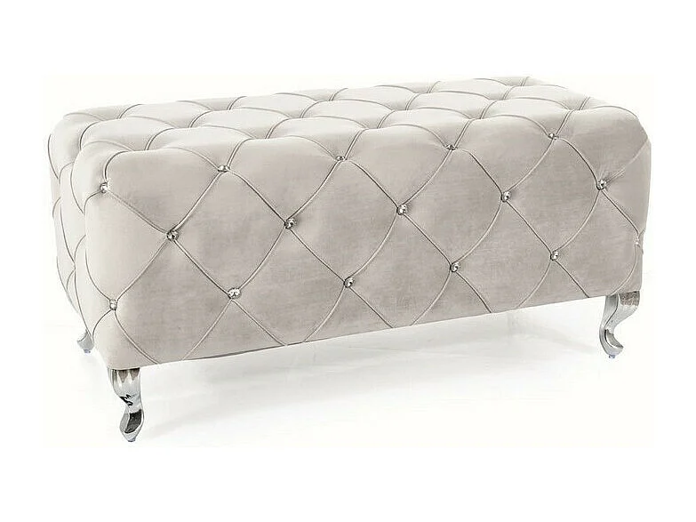 Ławka HESTIA VELVET jasnoszara