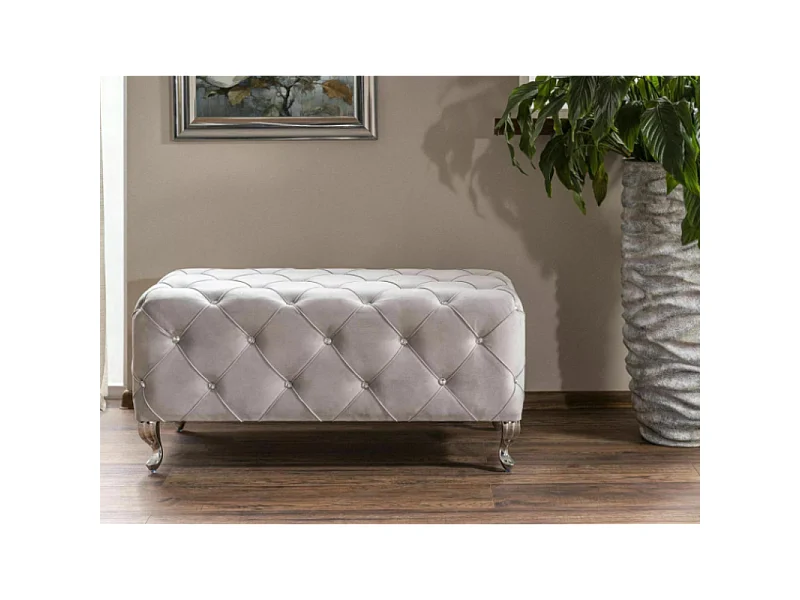 Ławka HESTIA VELVET jasnoszara