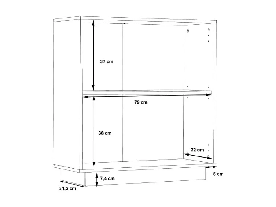 Sideboard Antuza/Weiss&Grau