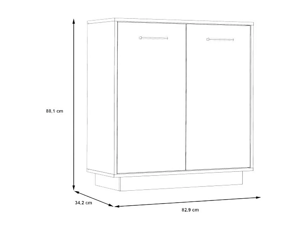 Sideboard Antuza/Weiss&Grau