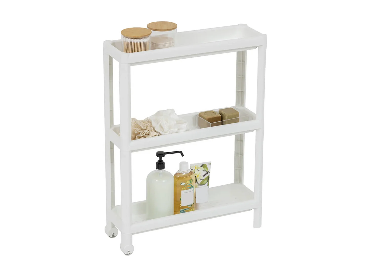 Desserte Salle de Bain "3 Niveaux" 70cm Blanc