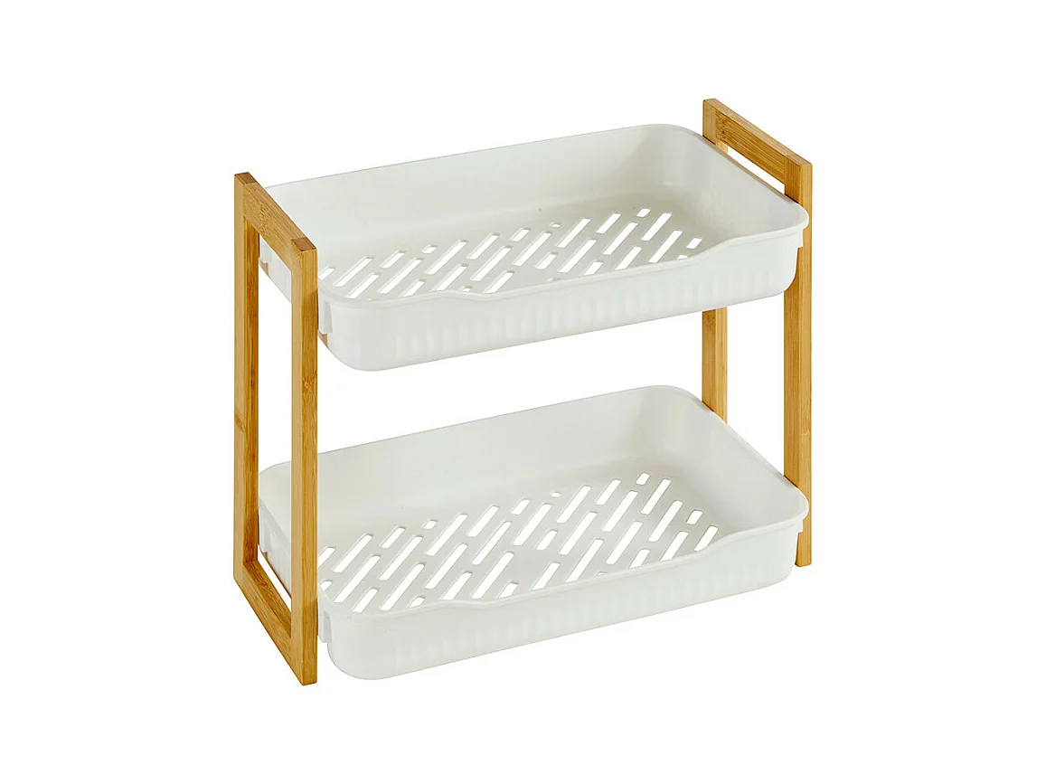 Étagère de Douche 2 Niveaux "Natureo" 35cm Blanc