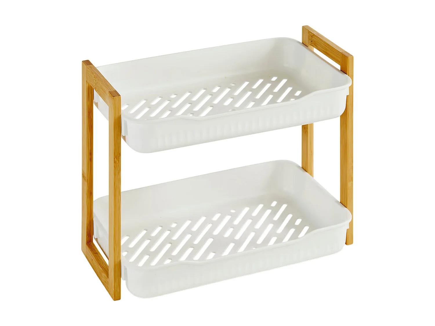 Étagère de Douche 2 Niveaux "Natureo" 35cm Blanc