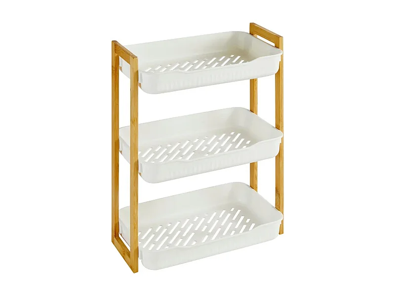 Étagère de Douche 3 Niveaux "Natureo" 45cm Blanc