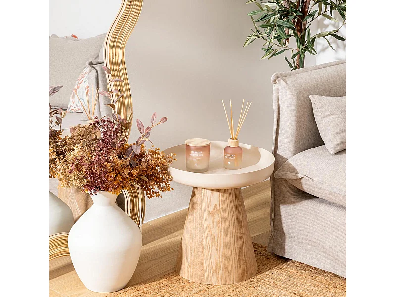 Table d'Appoint Design "Hercyna" 41cm Beige