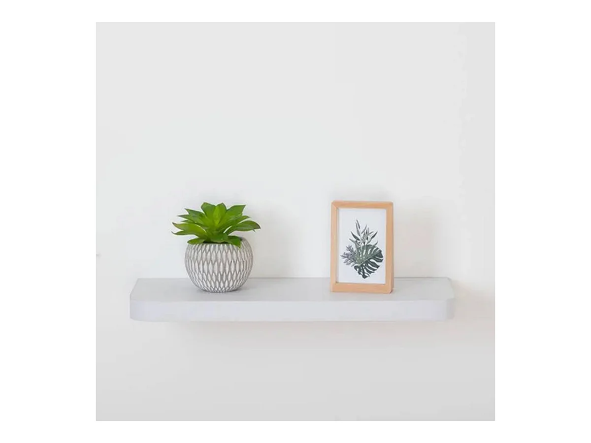 Étagère Murale Arrondie "Fixy" 60cm Blanc