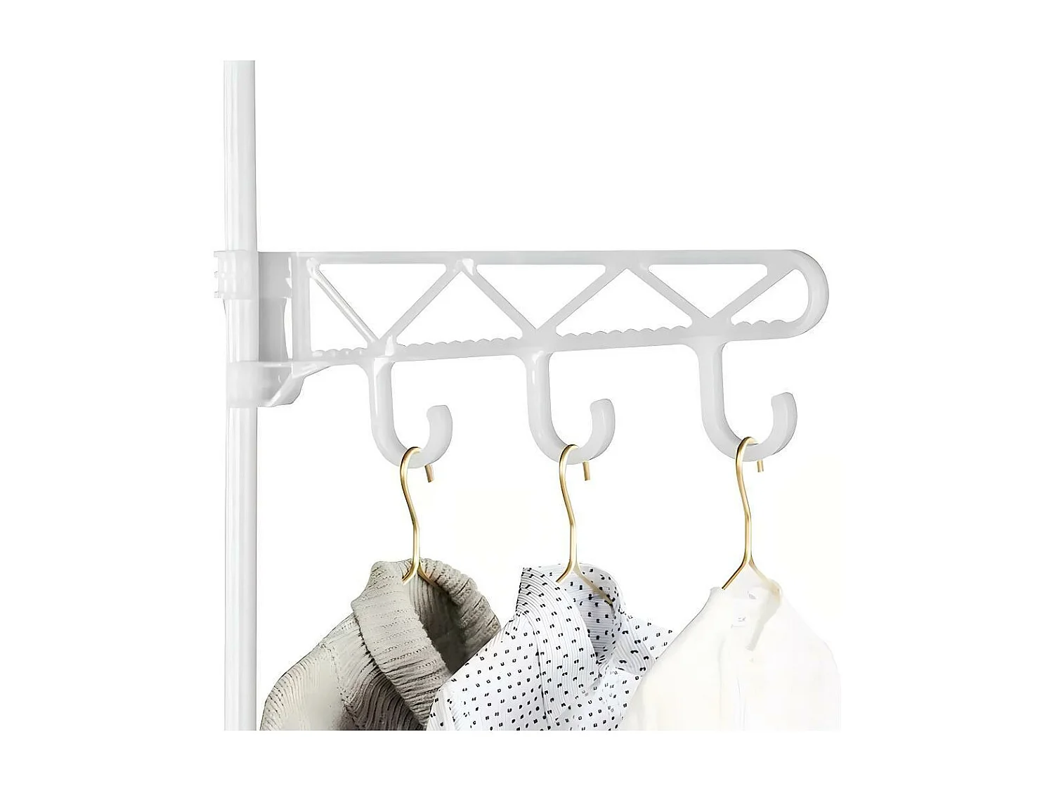 Soporte de comidas de metal 4 en 1, con 6 estantes, 2 varillas y ganchos, 108x36x170cm