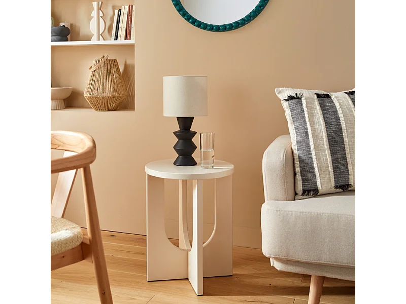 Lampe à Poser en Céramique "Yulia" 40cm Noir