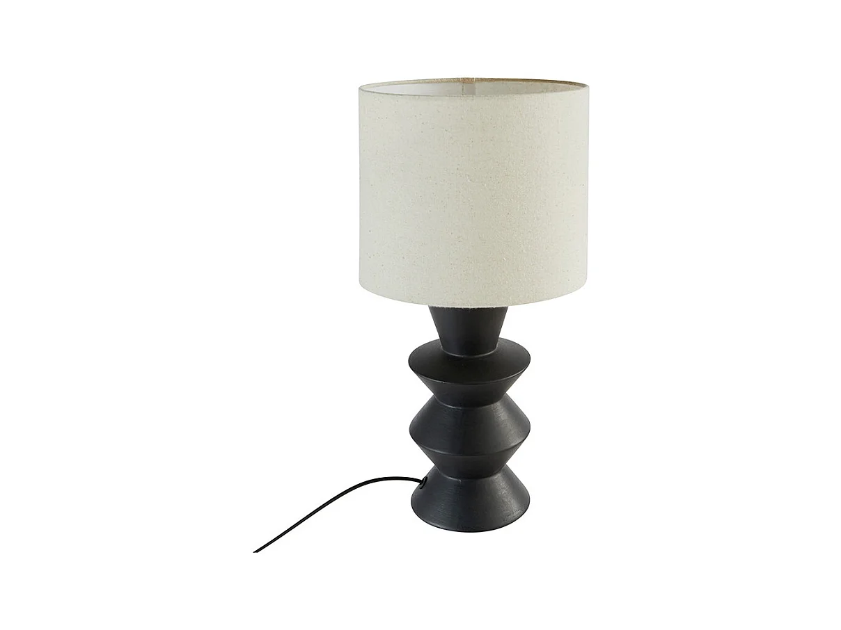 Lampe à Poser en Céramique "Yulia" 40cm Noir