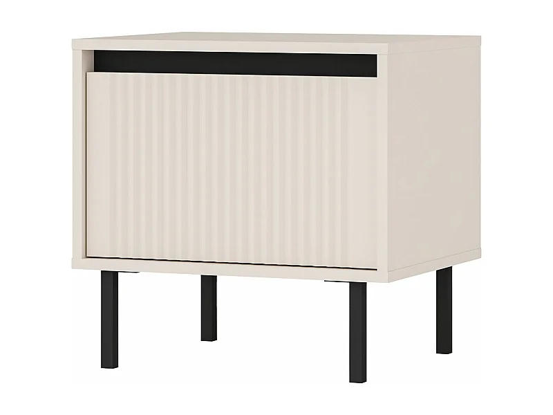 Nachtkastje met 1 lade - 52 cm - beige - OSAKA