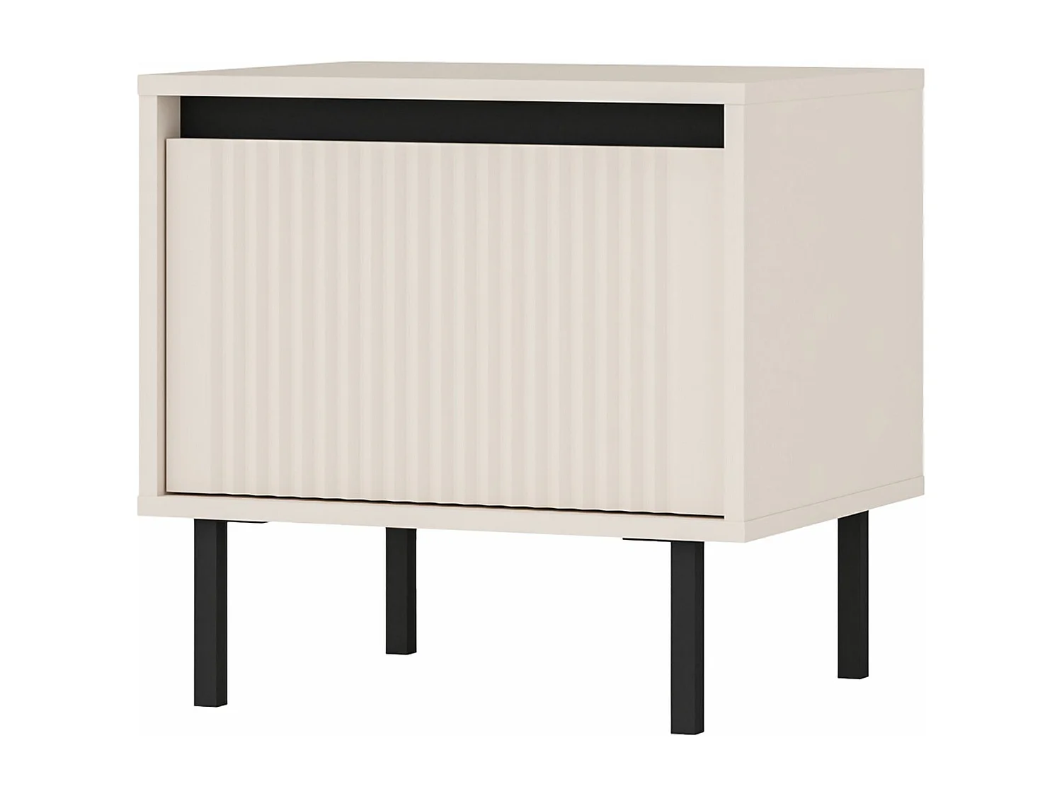 Nachttisch mit Schublade - Sandbeige - 52 cm - OSAKA