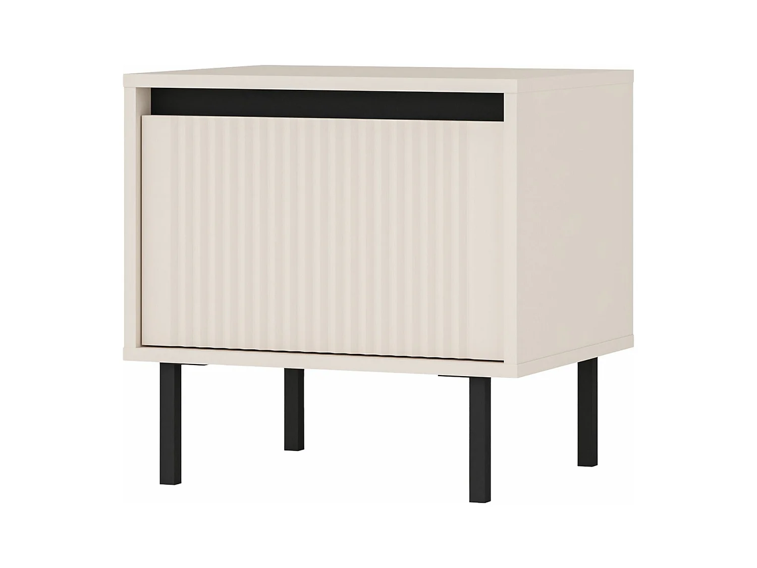 Table de chevet 1 tiroir - 52 cm - beige - OSAKA