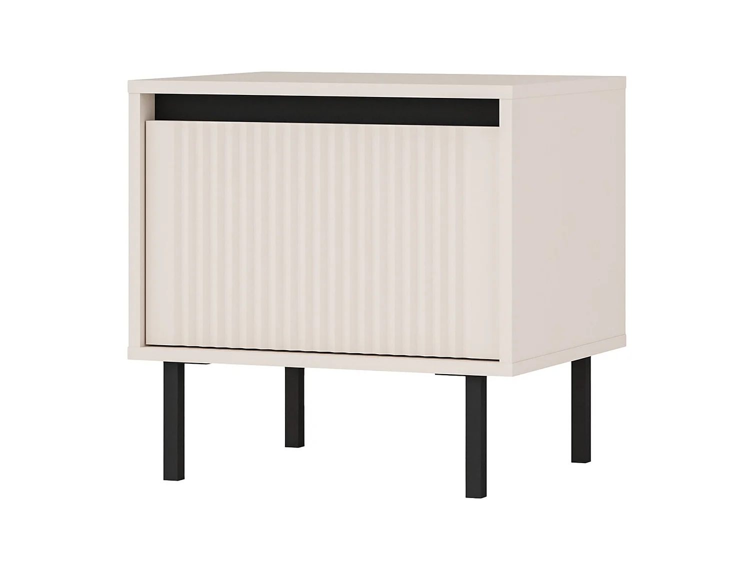 Table de chevet 1 tiroir - 52 cm - beige - OSAKA